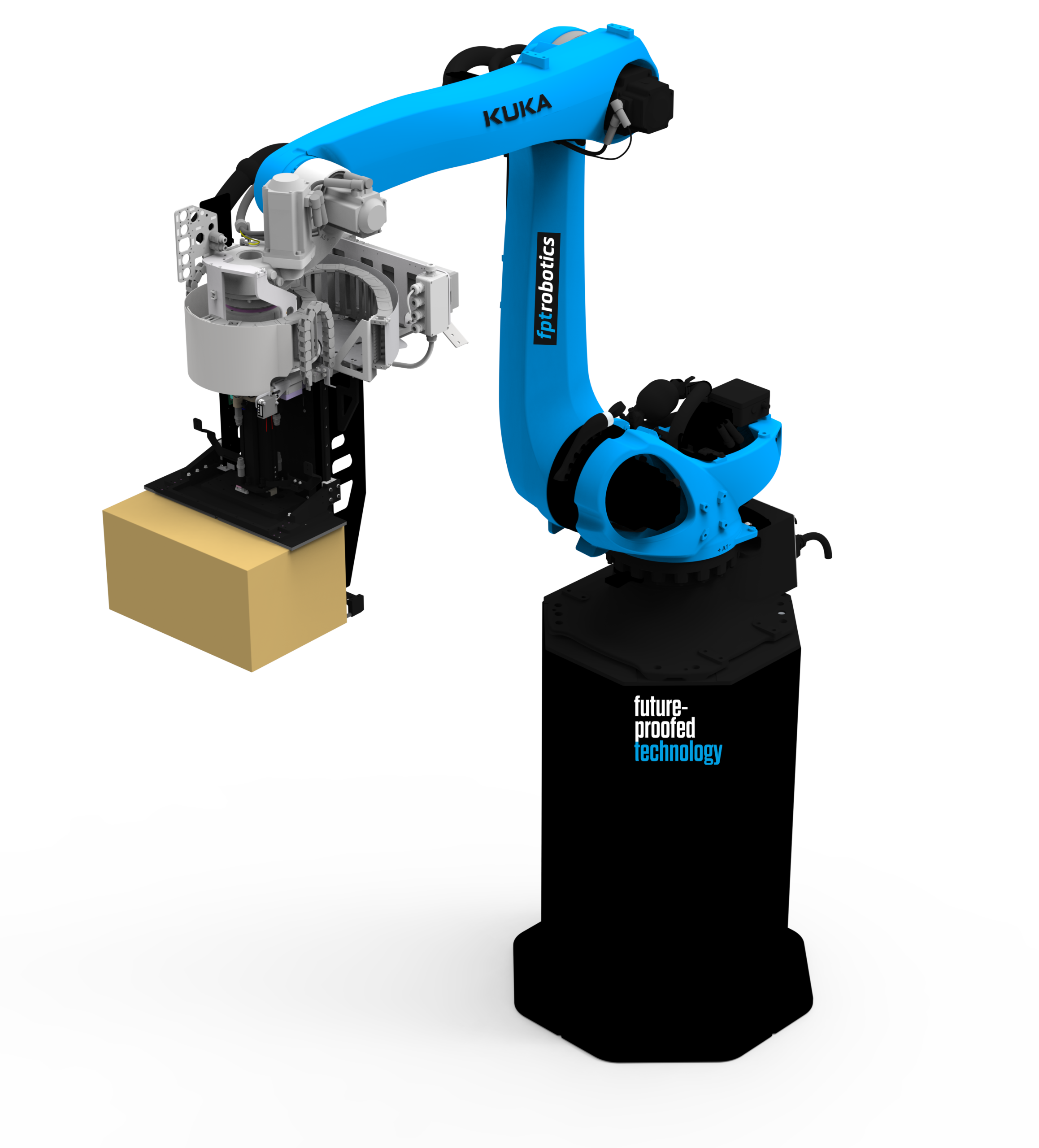 3D model of a palletizer, a powerful palletizing robot, from fpt robotics - future-proofed technology