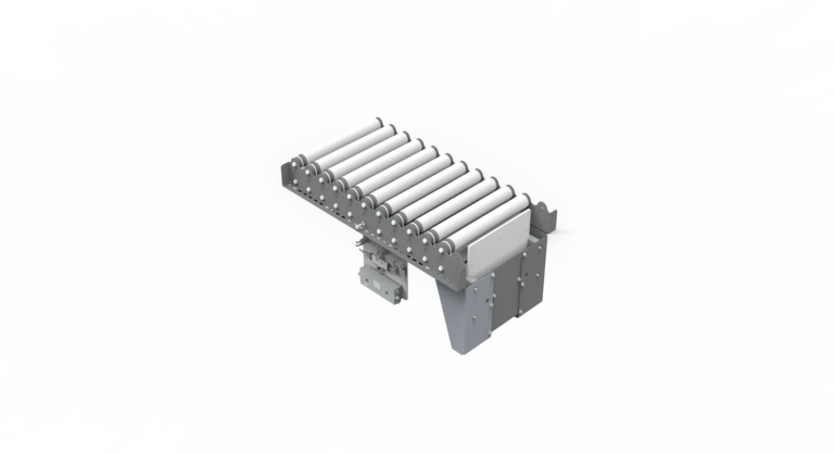 3D-Ansicht eines Abholbands als Automations-Komponente mit Stopper